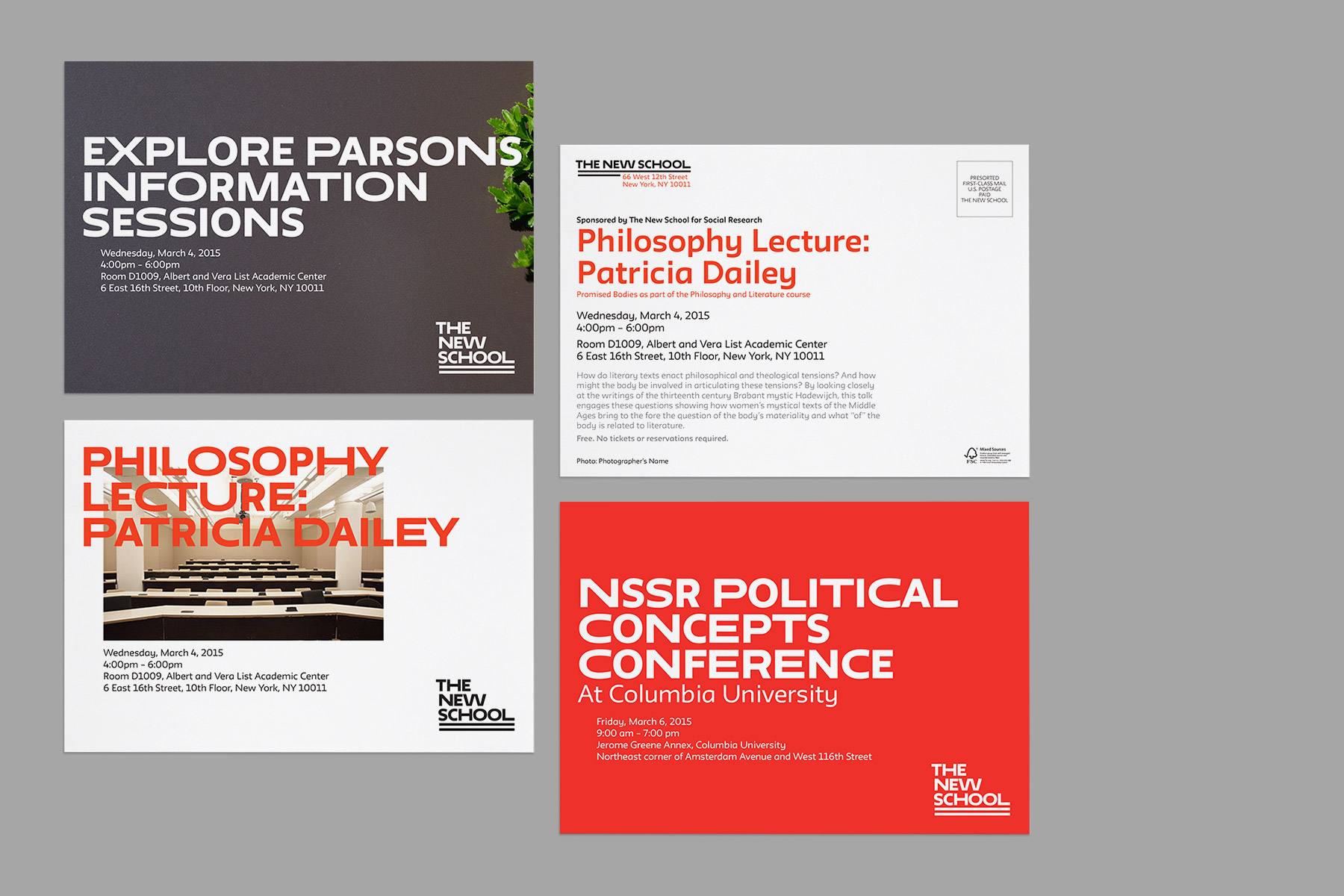 The New School brand collateral